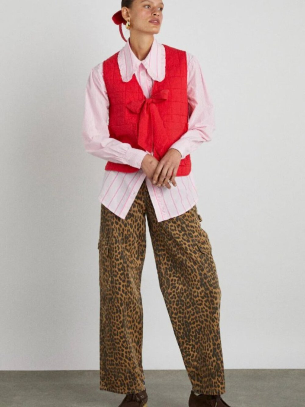 NWT Damson Madder Dion jean - leopard cargo - UK 20 / Leopard